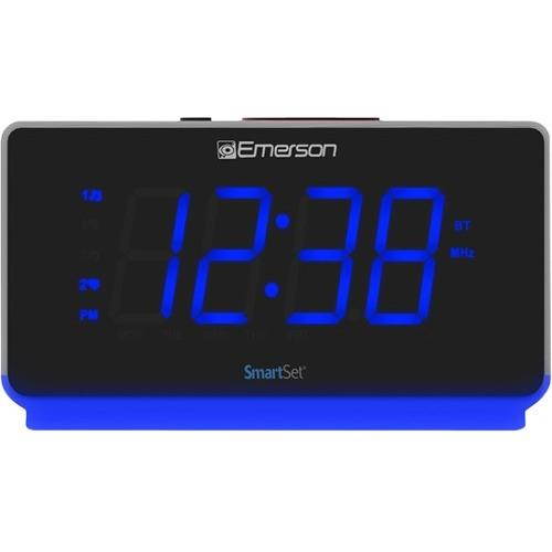 EMERSON SmartSet Alarm Clock Radio with USB Charger, Nightlight and Bluetooth Speaker ER100112