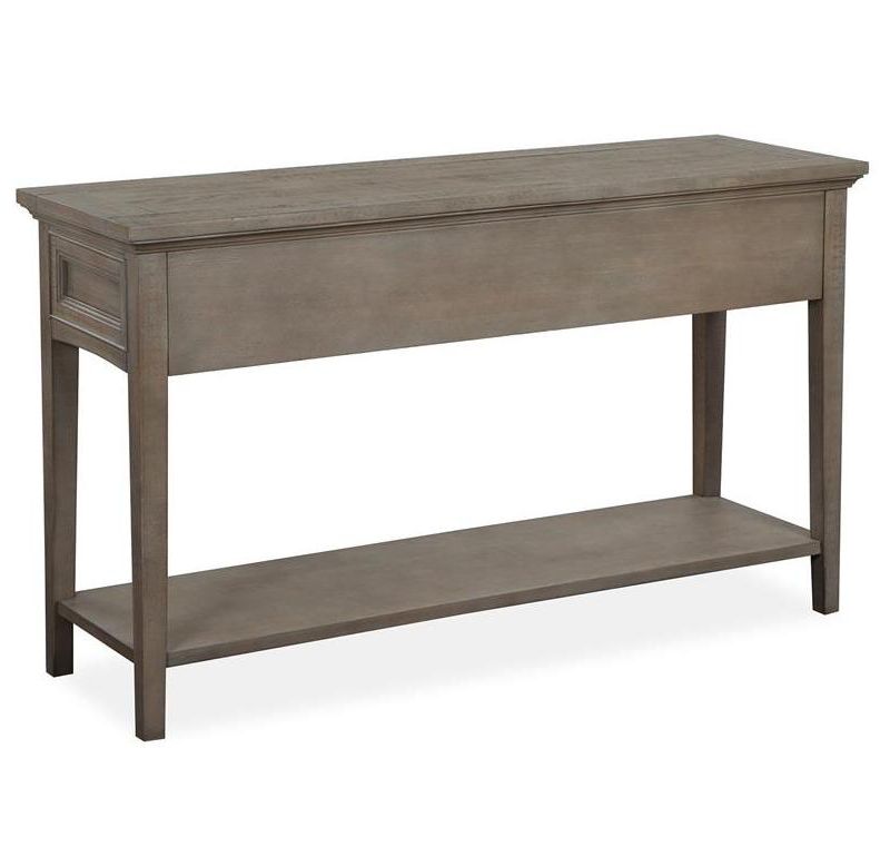 Valeri Modern Flared Glass Top Sofa Table Satin Plated - HOMES: Inside + Out