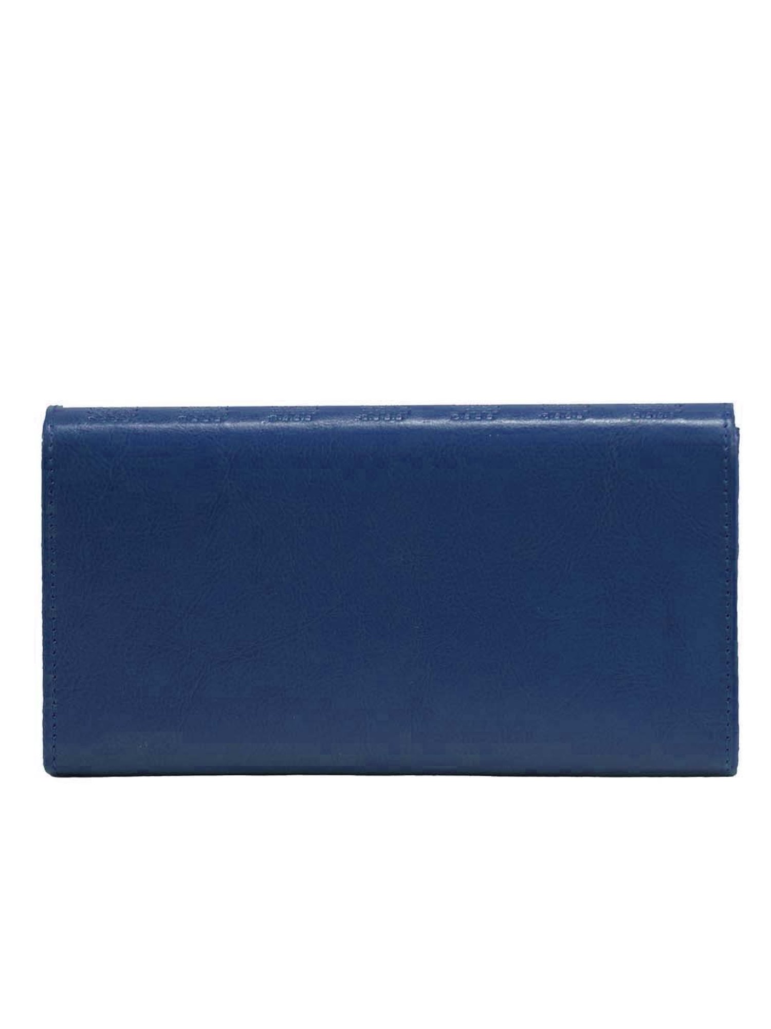 Abeeza Blue Textured Leather Large Clutch