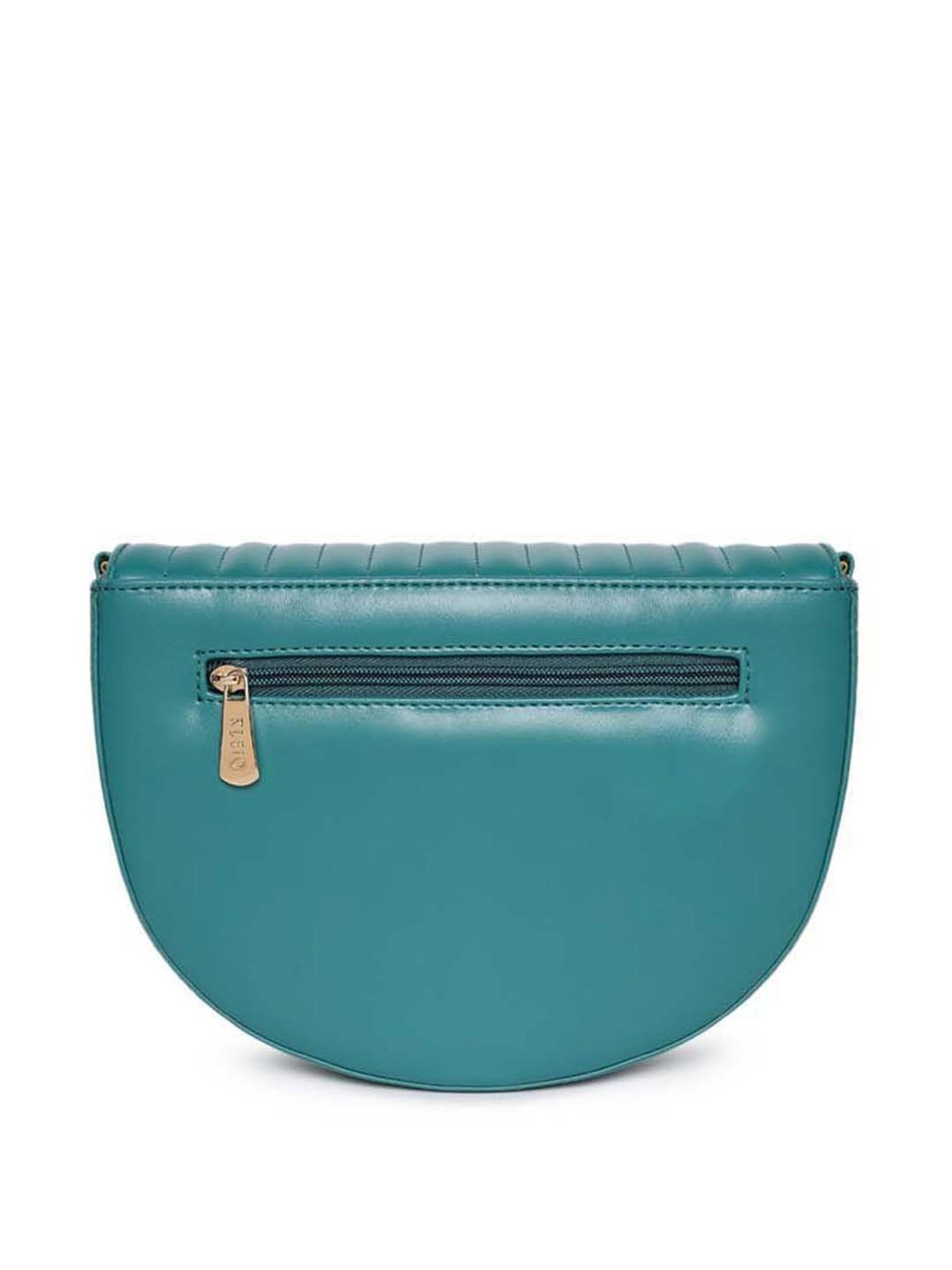 KLEIO Green Quilted Medium Sling Handbag