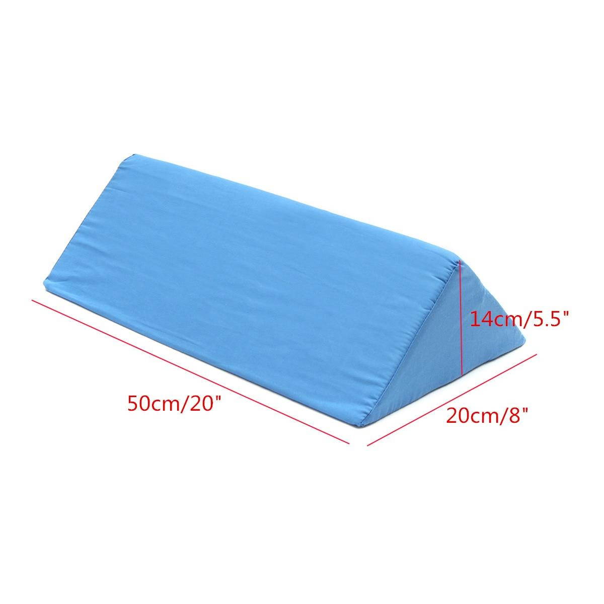 KiWarm Blue/White 50x20x14cm Sponge Bed Nursing Pillow Cushion Washable Lumbar Support 20x10x5.5 inch Foam Bed Pillow
