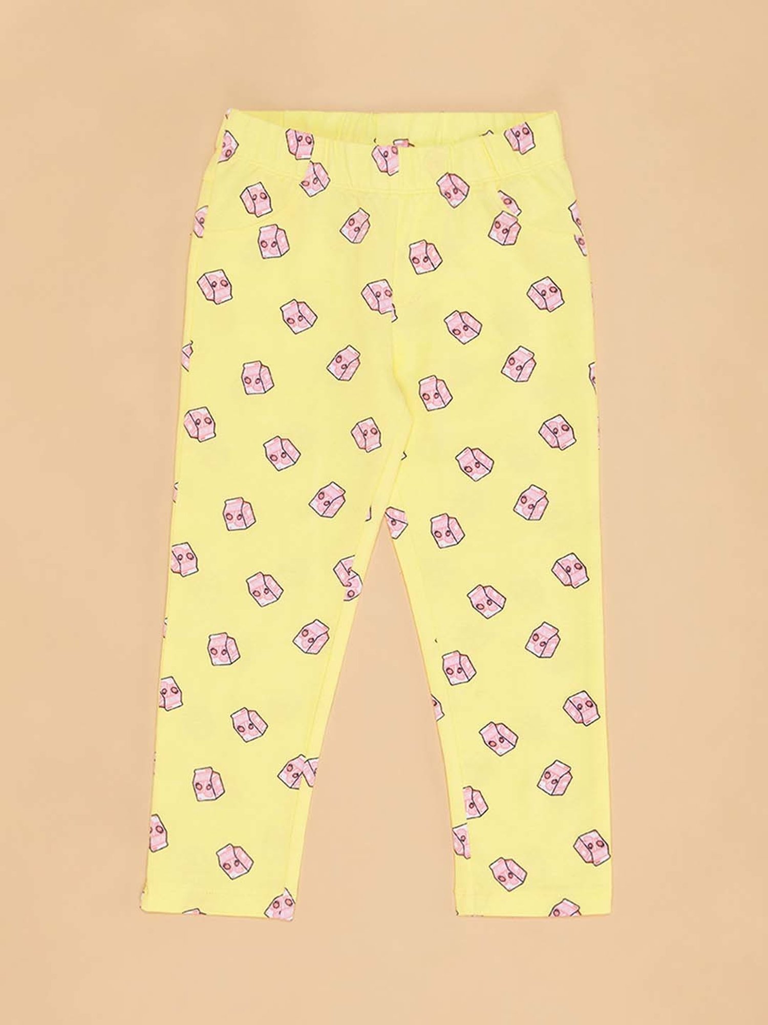 Pantaloons Junior Yellow Printed Jeggings
