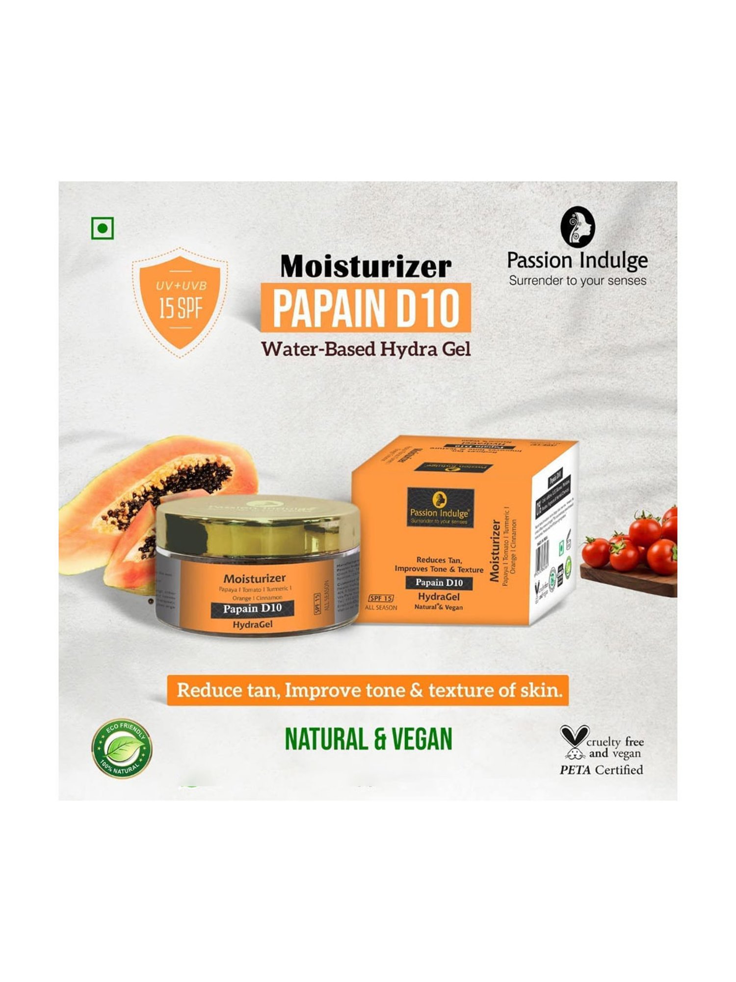 Passion Indulge Papain D10 Natural Hydra Gel - 50 gm