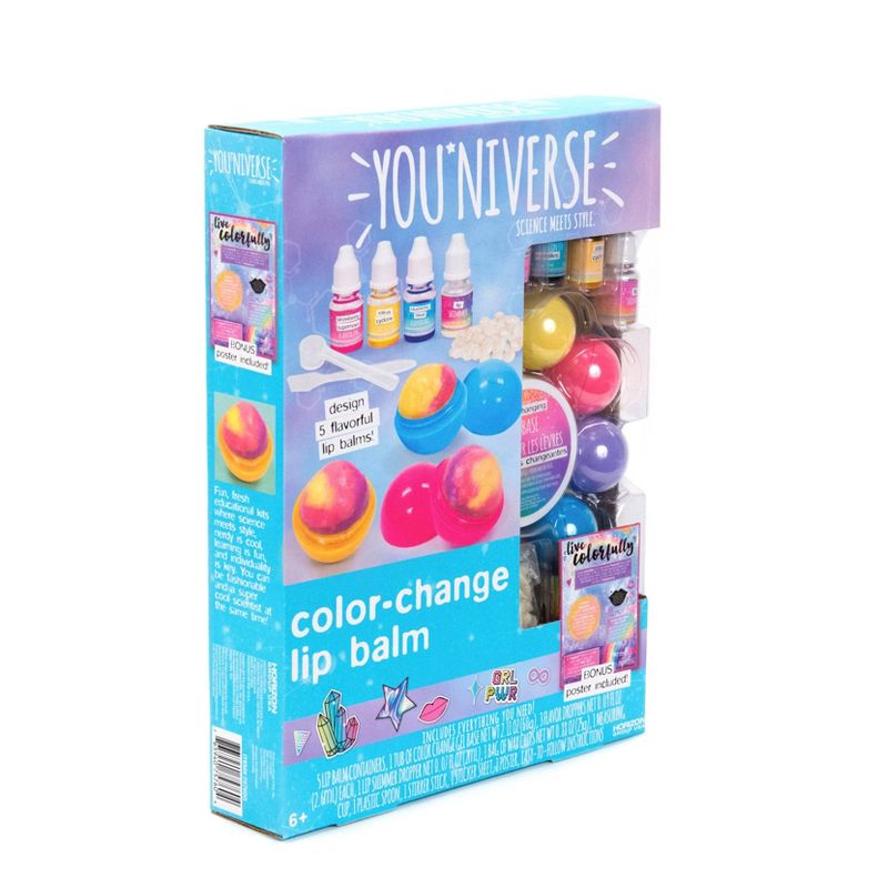 YOUniverse 17pc Color Change Lip Balm Craft Activity Kit