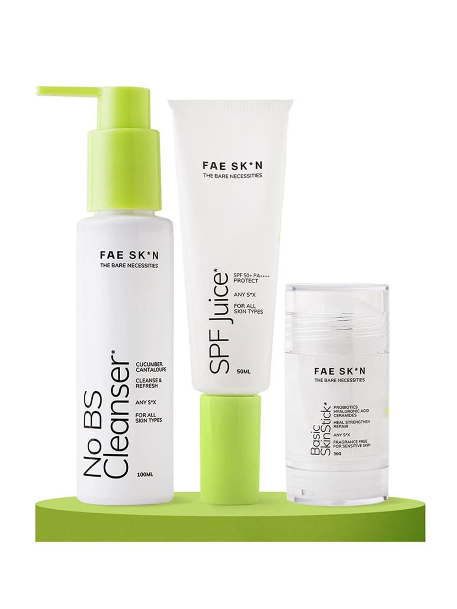 FAE Beauty Cleanser, Serum and Facewash Combo