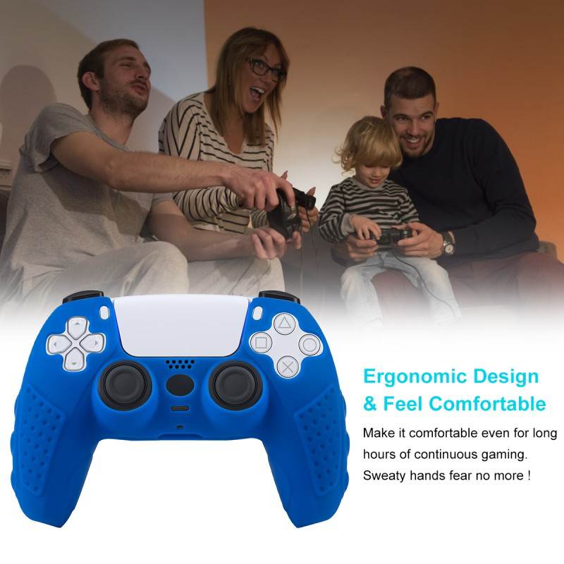 For PS5 Gamepad Silicone Protective Cover For SONY Playstation 5 Wireless Controller Protection Case With Non-slip Particles