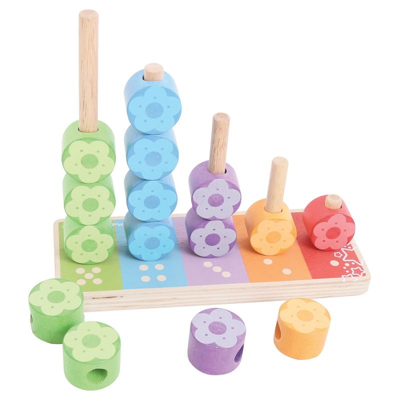 Bigjigs Toys First Flower Stacker Wooden Developmental Toy