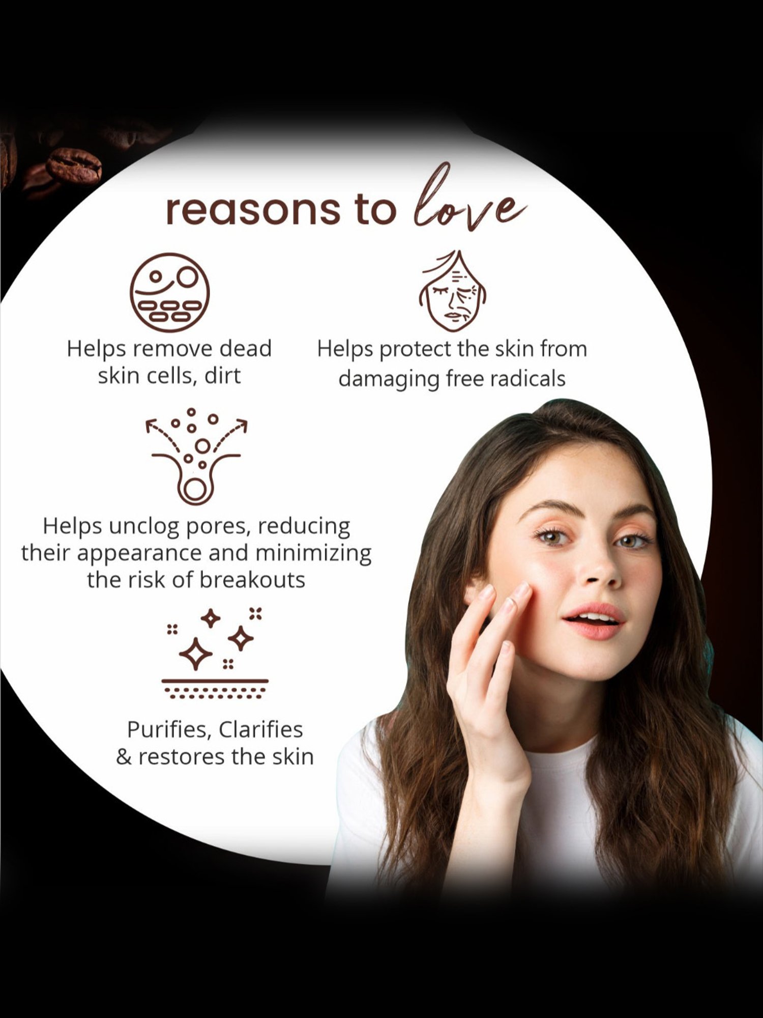 Jaquline USA Coffee peel off mask - 100 ml