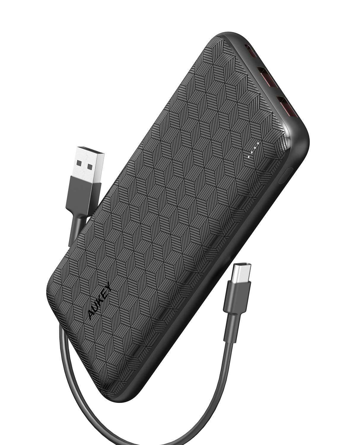 AUKEY Ultra- Slim USB C Power Bank, Portable Charger with Huge 20000mAh Capacity, 2 USB Ports and 1 USB-C Port, Fast Charging Power Bank for iPhone 11/11 Pro, iPad, Samsung Galaxy & More PB-N93