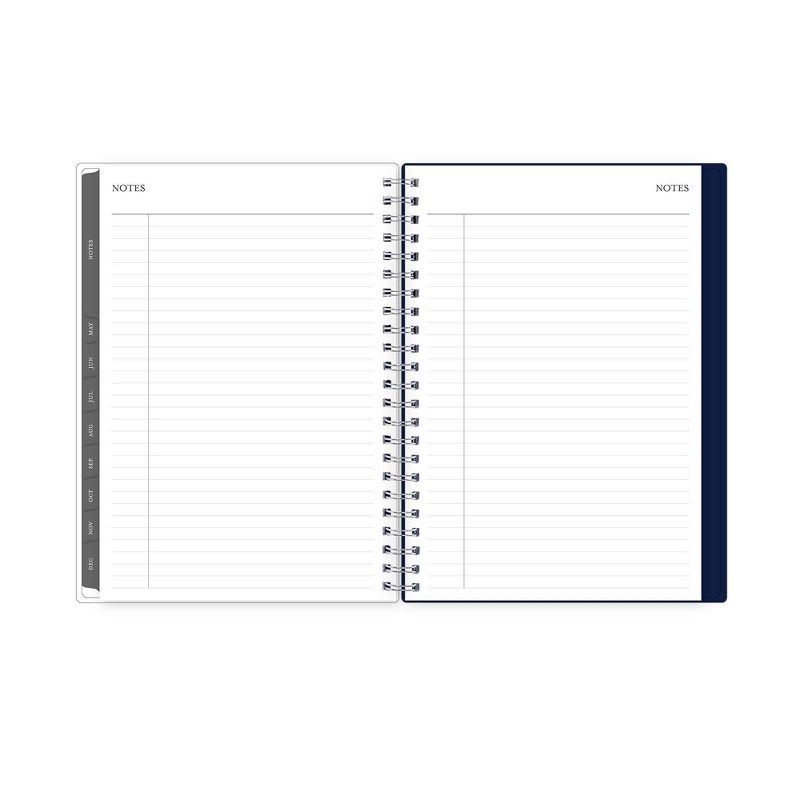 2021 Planner Notes 5.875" x 8.625" Clear Plastic Cover Weekly/Monthly Wirebound Keoni Navy - Blue Sky