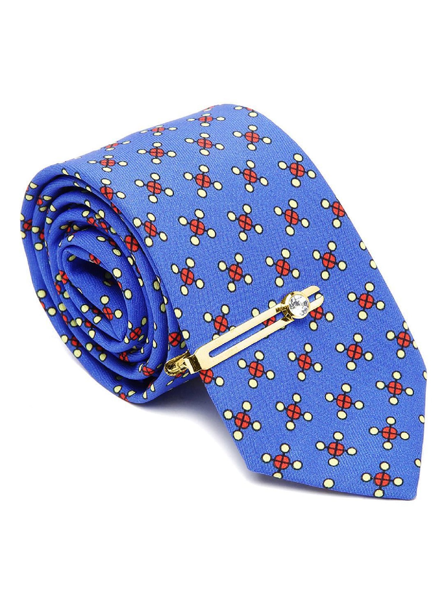 Louis Stitch Blue Printed Necktie Gift Set - Set of 3
