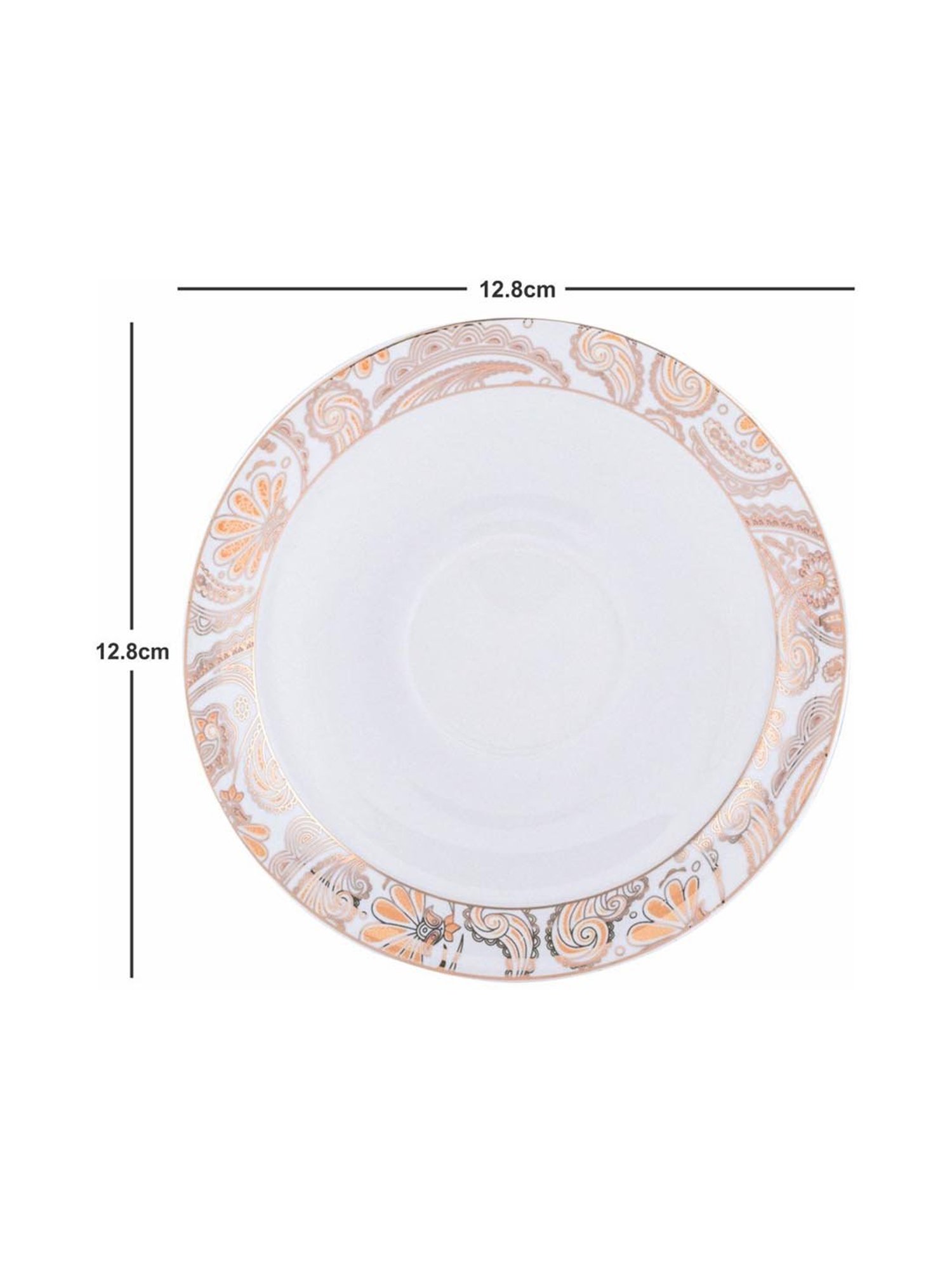 White Gold White & Gold Porcelain 12 Piece Tea Set