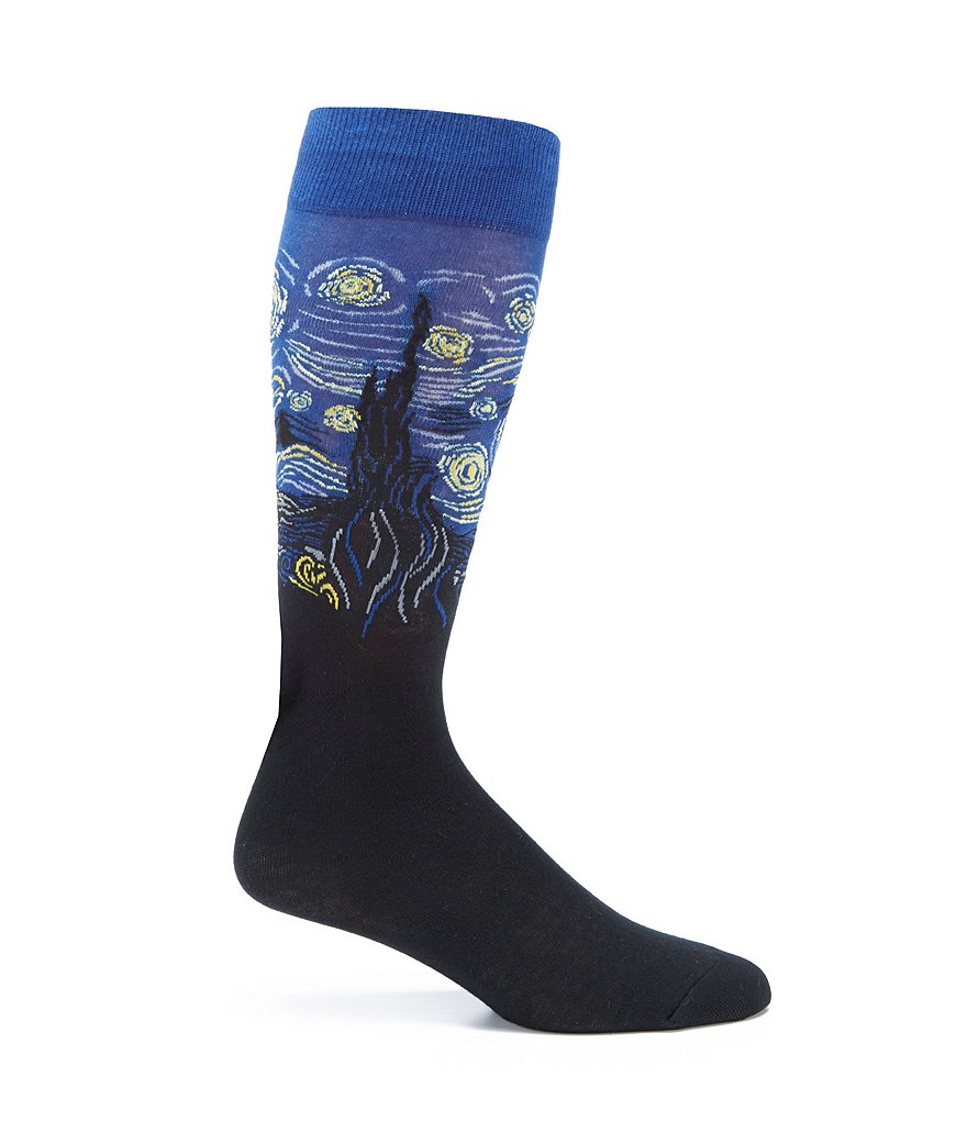 Hot Sox Novelty Starry Night Crew Socks