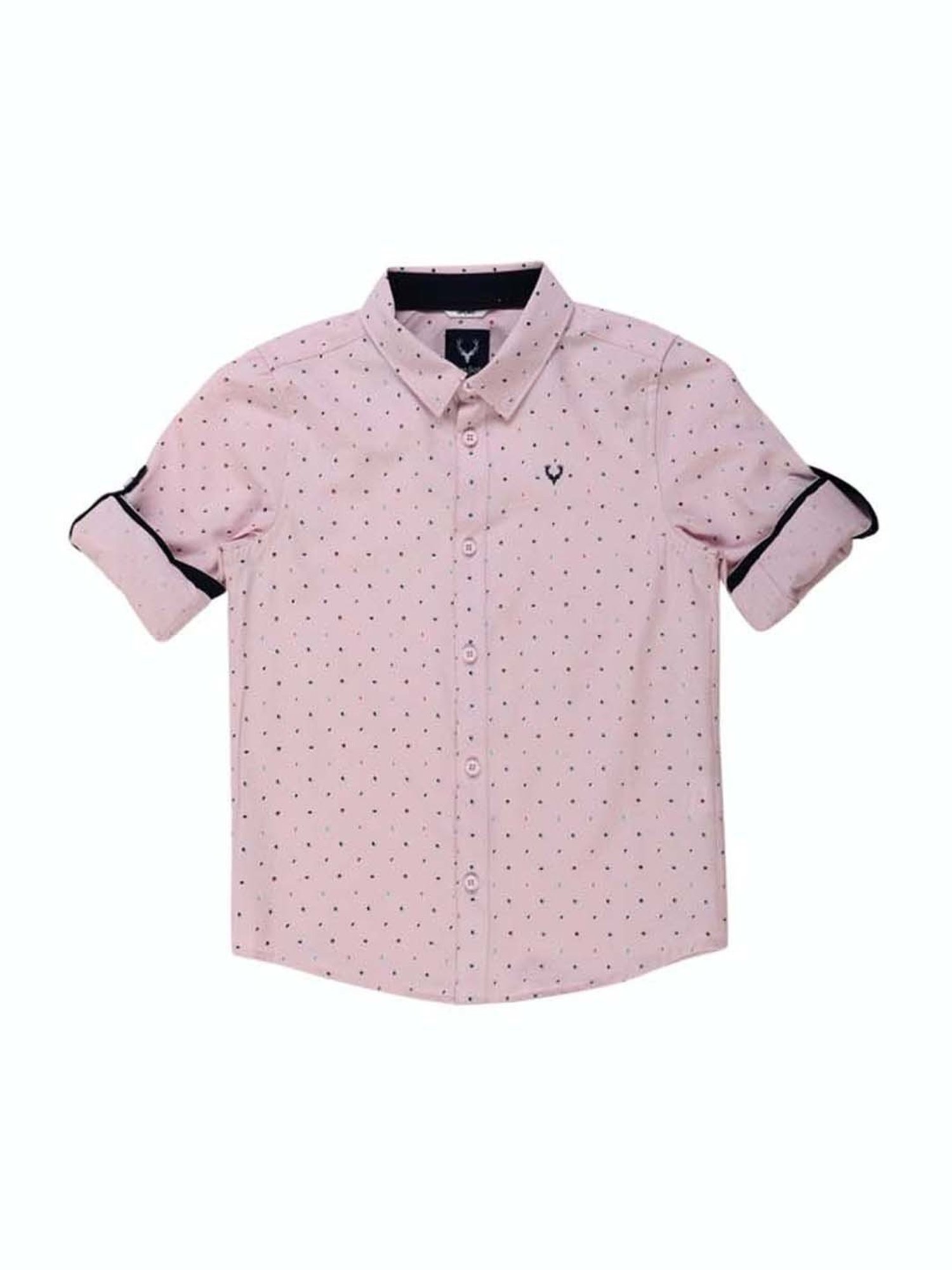 Allen Solly Kids Pink Printed Full Sleeves Shirt