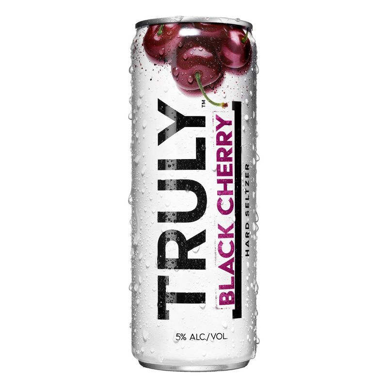 Truly Black Cherry Hard Seltzer - 6pk/12 fl oz Slim Cans
