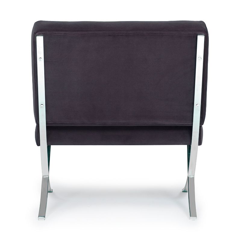 Studio Designs Home Mid-20th Century Stylish Design Atrium Modern Velvet Accent Indoor Lounging Chair, Mink Brown