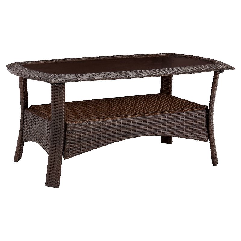 Corolla 6pc All-Weather Wicker Patio Conversation Set - Red - Cambridge