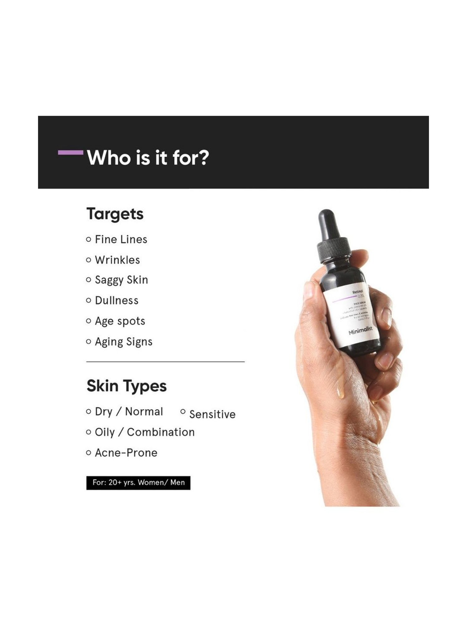 Minimalist 0.3% Retinol Face Serum Q10 - 30 ml