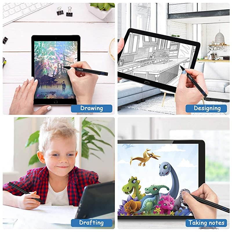 2 Extra Nibs Stylus Pen for iPad with Palm Rejection  Rechargeable Active Pencil High Sensitivity amp Fine Point for 20182020 iPad Pro 11129 iPad 6th7th iPad Mini 5th iPad Air 3rd