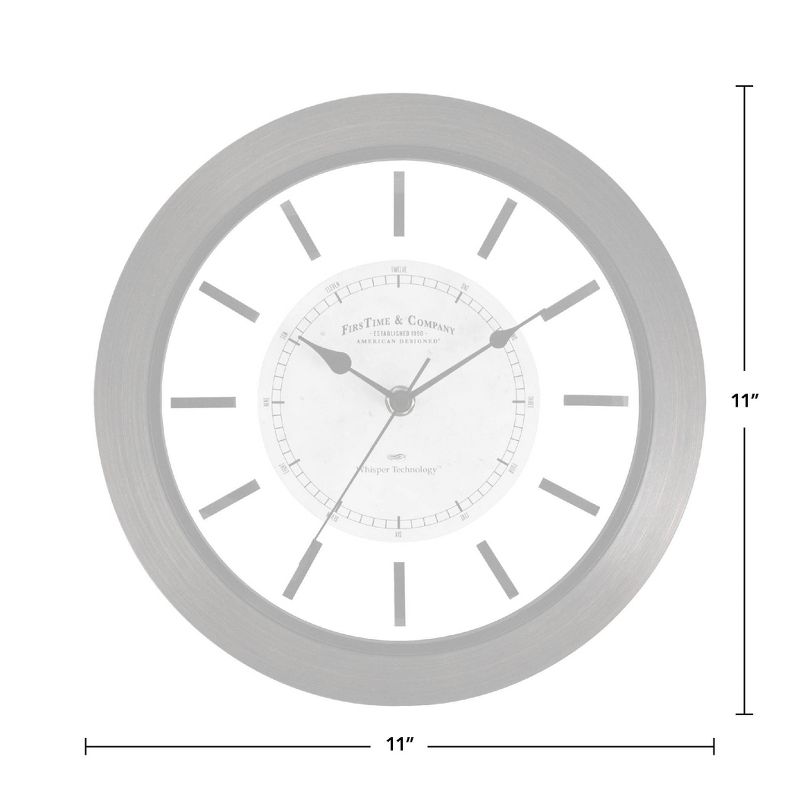 11" Foundry Bronze Wall Clock Dark Brown - FirsTime