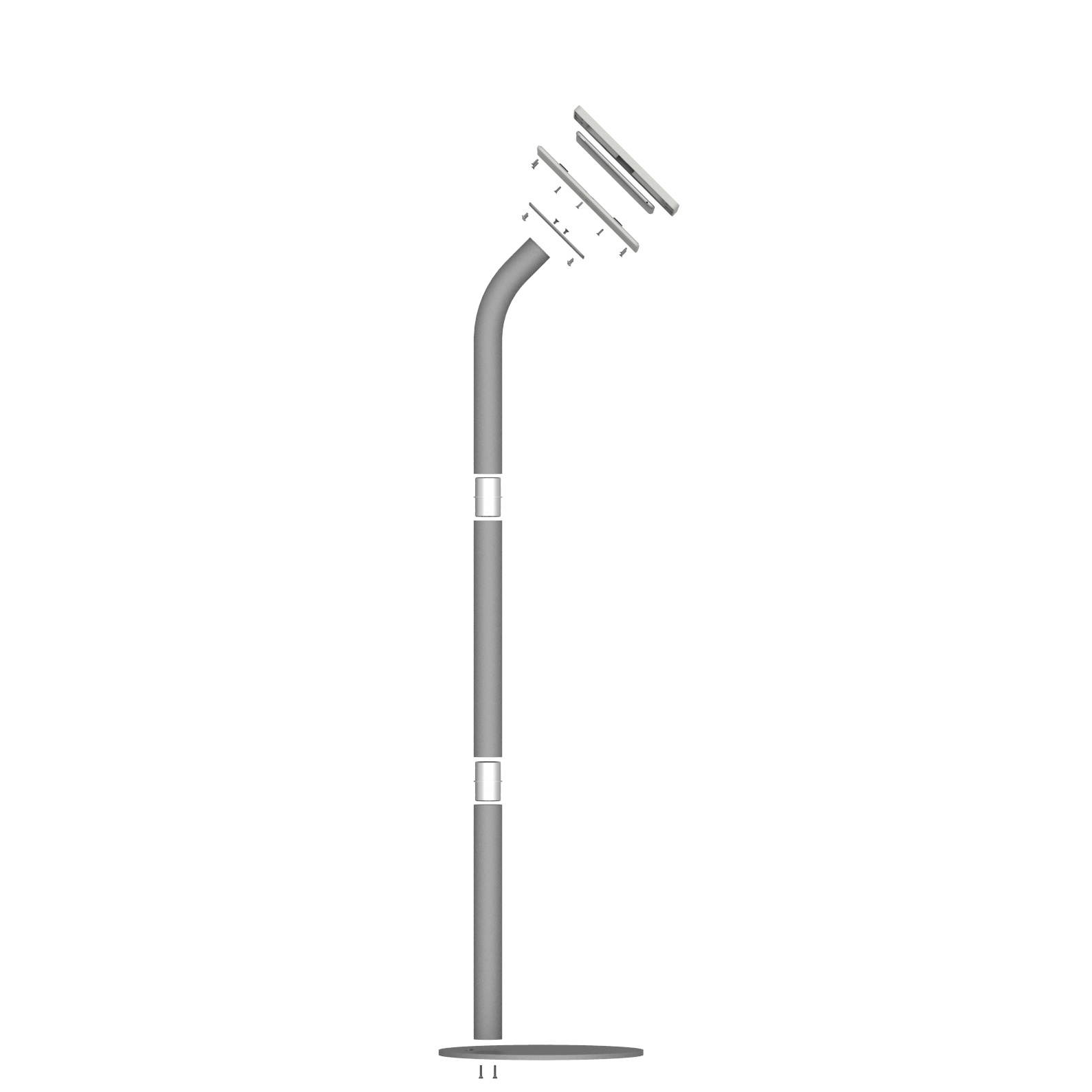 VidaMount Light Grey Enclosure and Floor Stand [Bundle] compatible with iPad 9.7 (5th / 6th Gen), Pro 9.7", Air 1/2