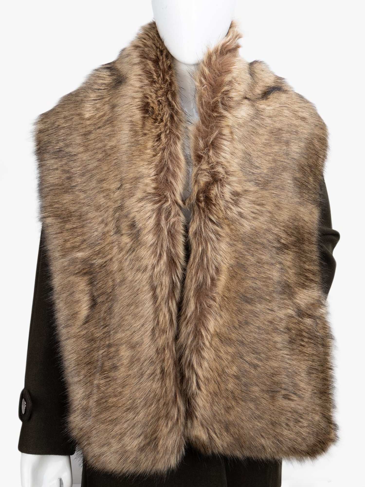 Kazo Brown Fur Scarf