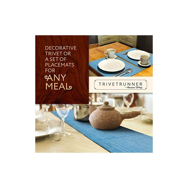 Modular Trivet Runner for Table 6 pcs Placemats Hot Pad, Heat-Resistant Surface,for Hot Plates, Pots, Dishes, Cookware for Kitchen (6 pcs Burgundy Placemats)