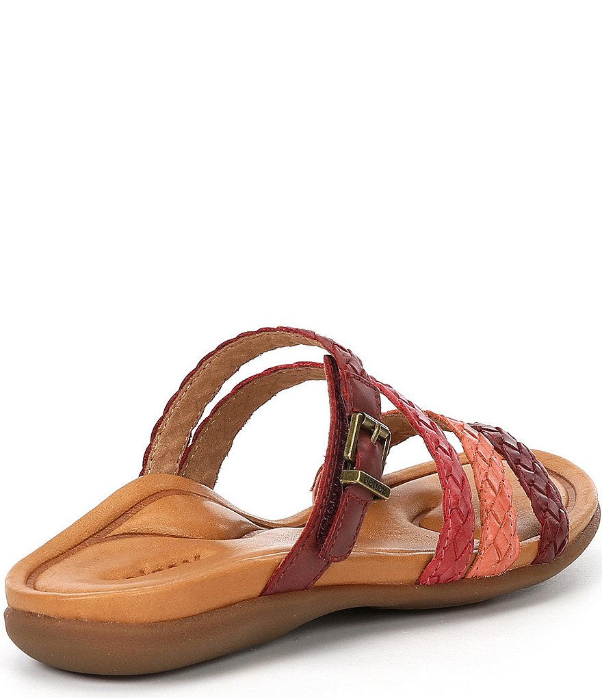 Aetrex Brielle Woven Leather Wedge Sandals
