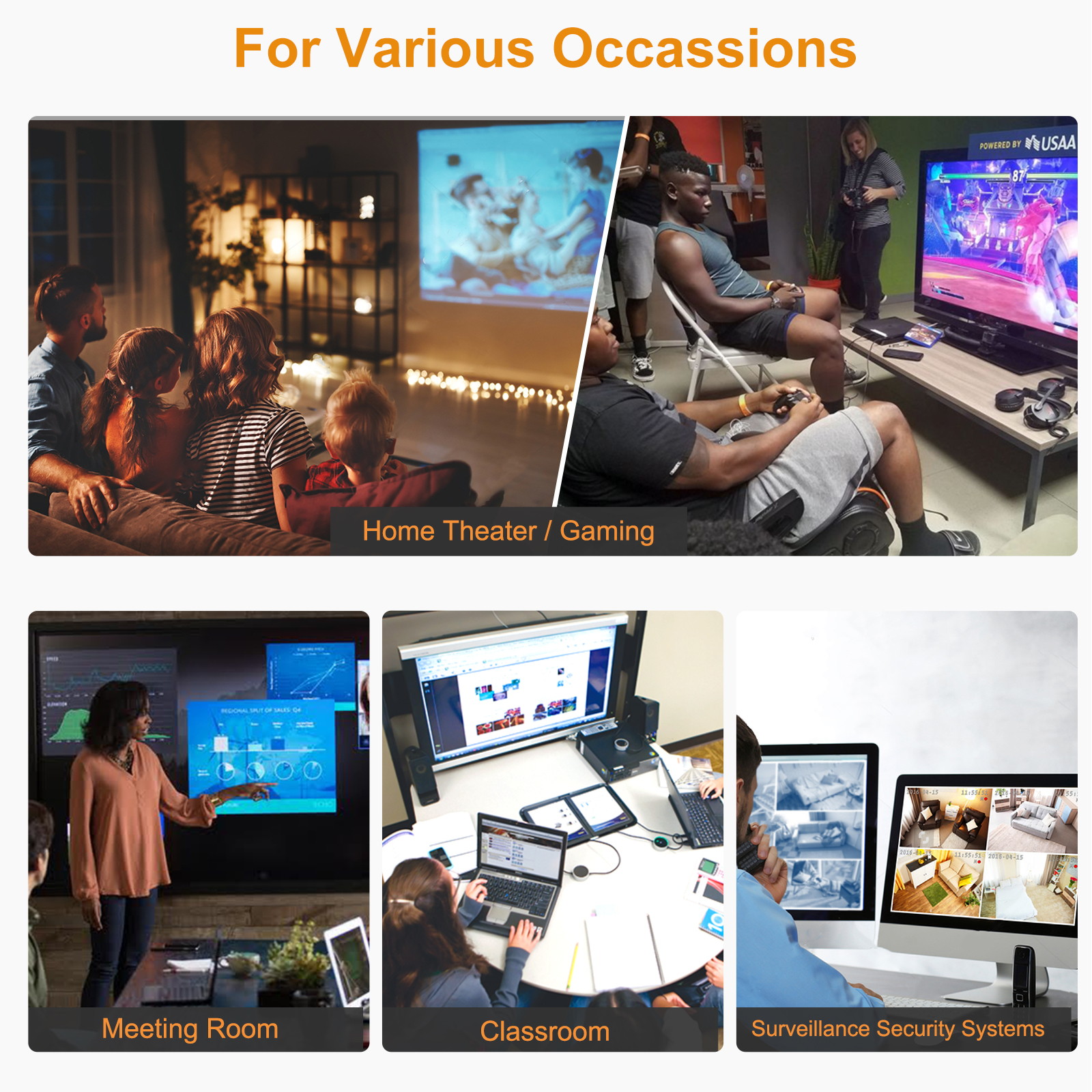 TESmart 5x1 HDMI Switch 5 In 1 Out, Intelligent 5 Port HDMI Switcher, Splitter, For Xbox 360/One, PS4/PS3, etc, Supports 4K@30Hz, Full HD1080P, 3D with IR Remote