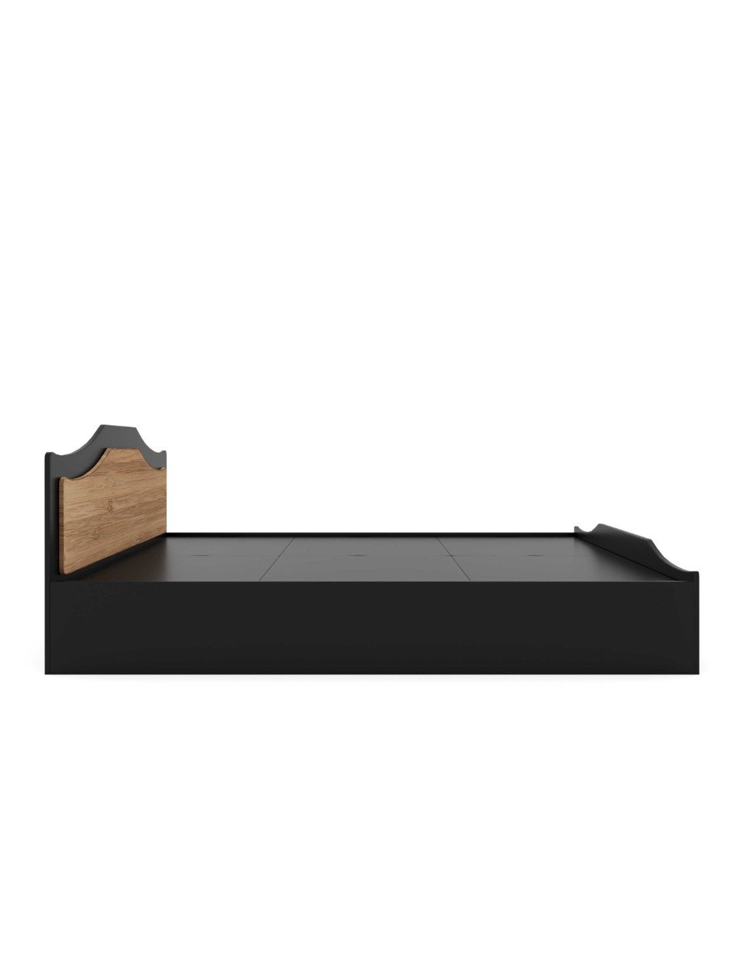 Nilkamal Riva Black Engineered Wood King Size Bed with Storage