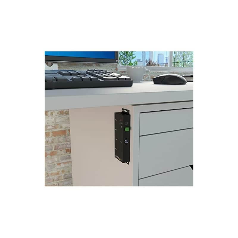 com 4Port USB 30 Hub Industrial USB Expansion Hub with ESD Protection TAA Compliant Metal Mountable USB Hub ST4300USBMBlack