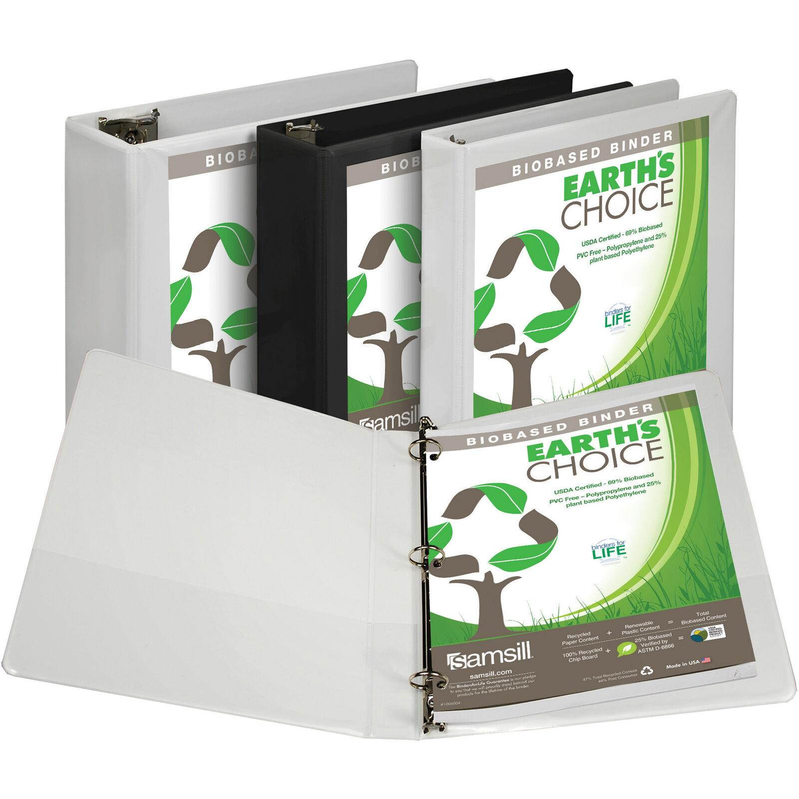 Samsill Insertable Recycled Vue Binder - Letter - 8.50" X 11" - 575 Sheet