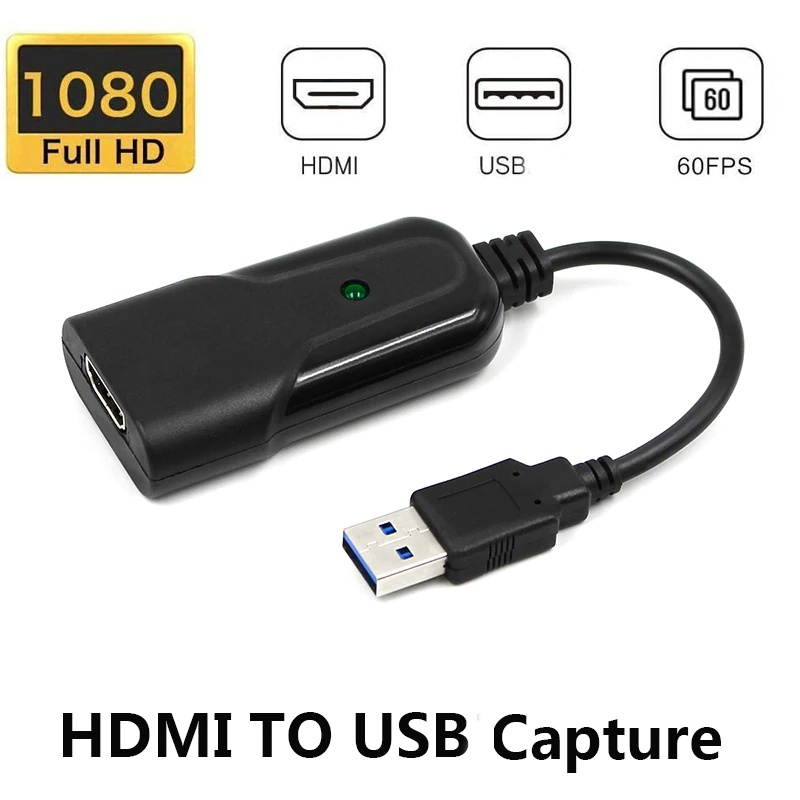 Mini Video Capture Card USB 2.0 to HDMI Video Grabber Record Box for PS4 Game DVD Camcorder HD Camera Live Streaming New