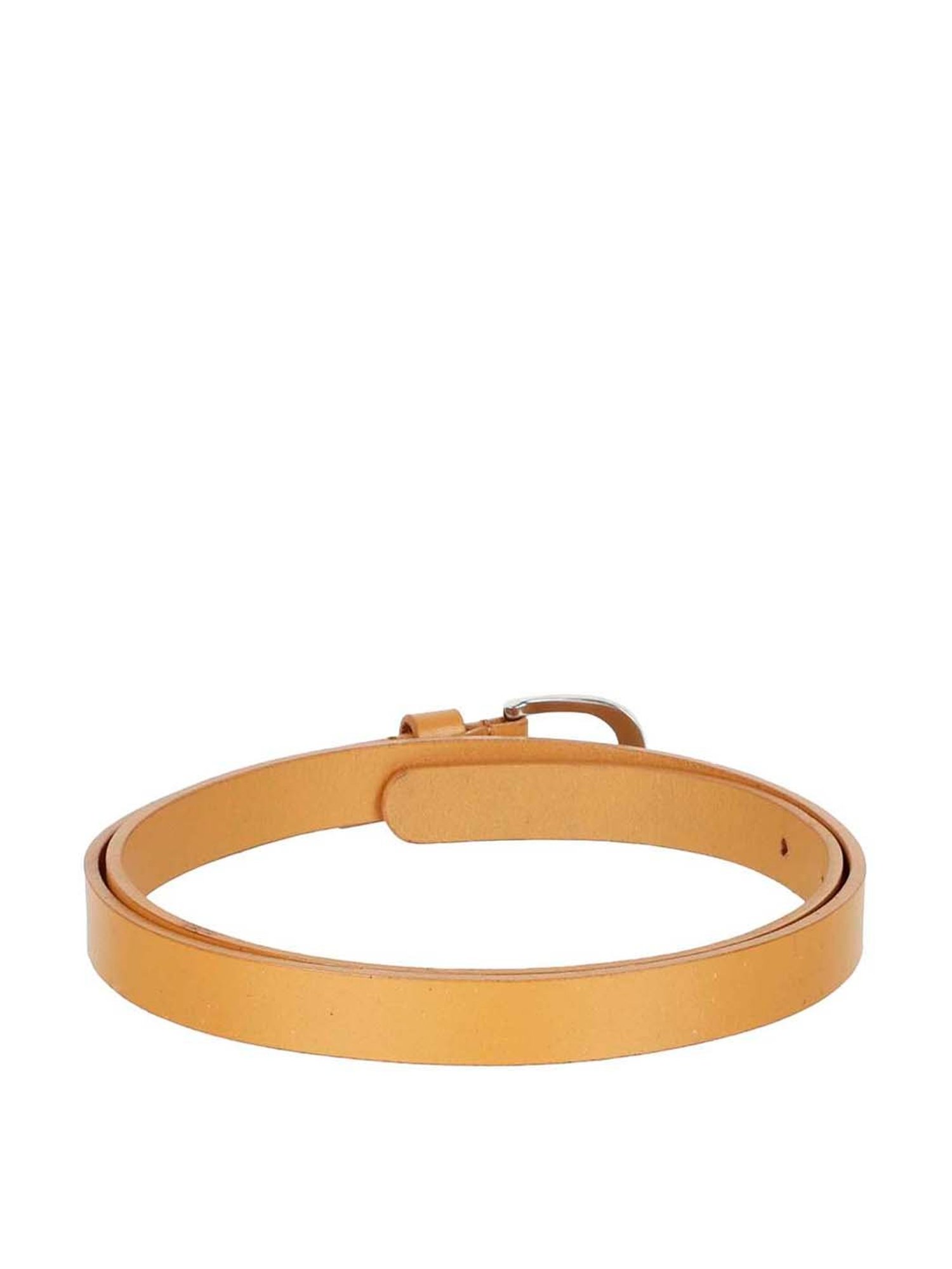 Hidesign Mariko Brown Solid Leather Narrow Belt