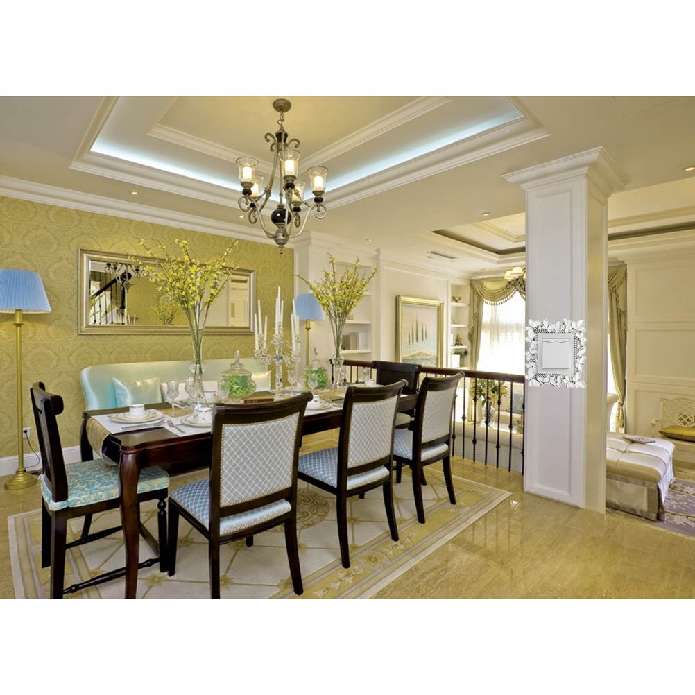 2pcs Pattern Light Switch Surround Stickers Decorative Button Switch Sticker Switch Protective Cover for Living Room (White)