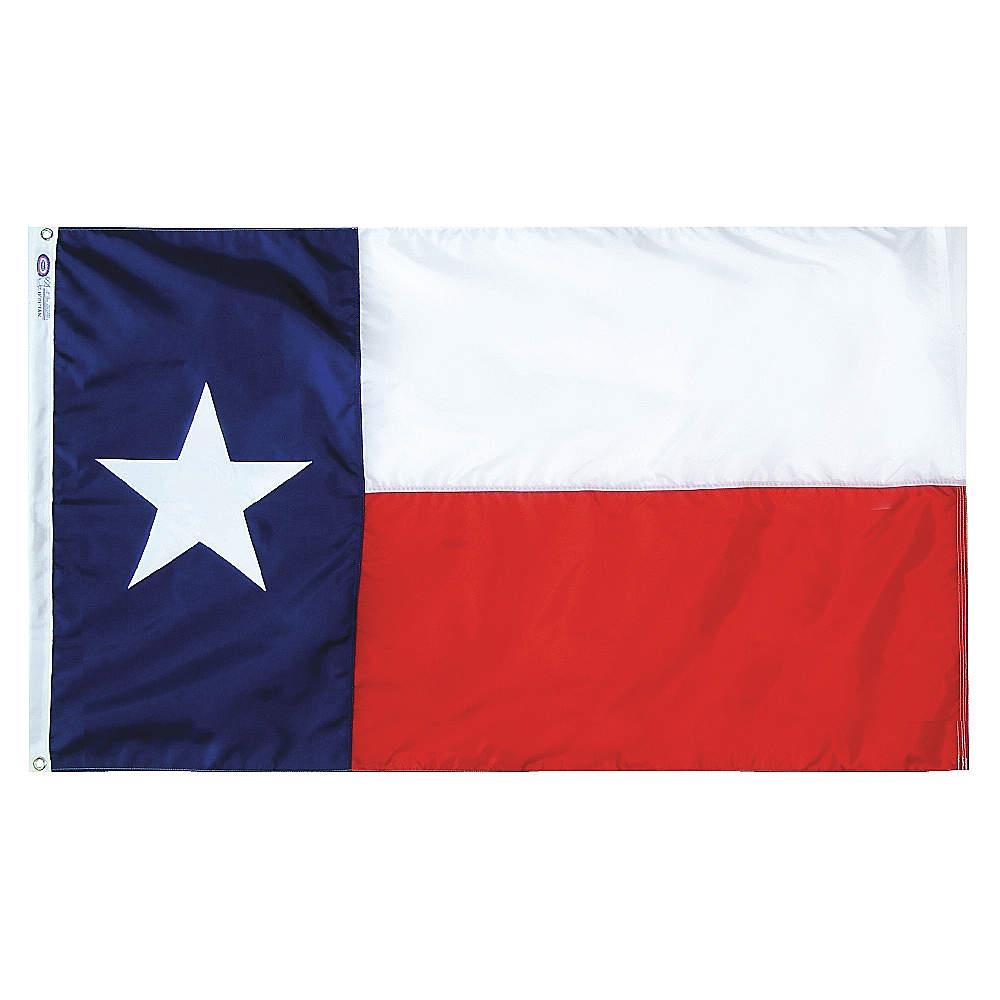 NYLGLO 145282 State Flag,Texas,6ftH x 10ftW,200D Nylon