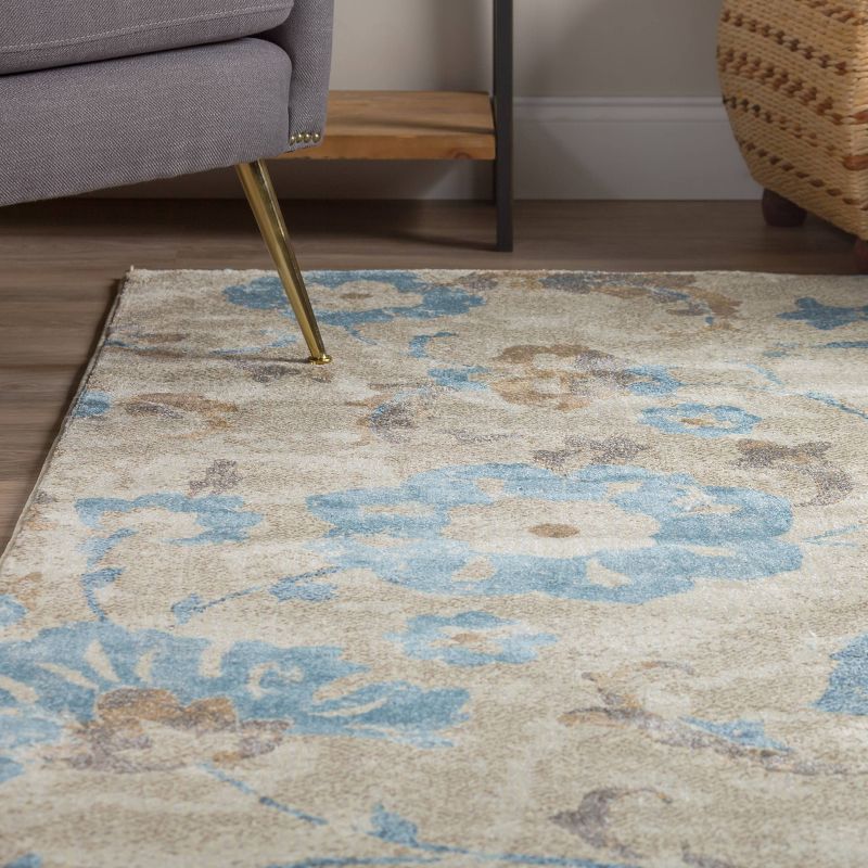 3'6"X5'6" Linen Floral Woven Accent Rug - Addison Rugs