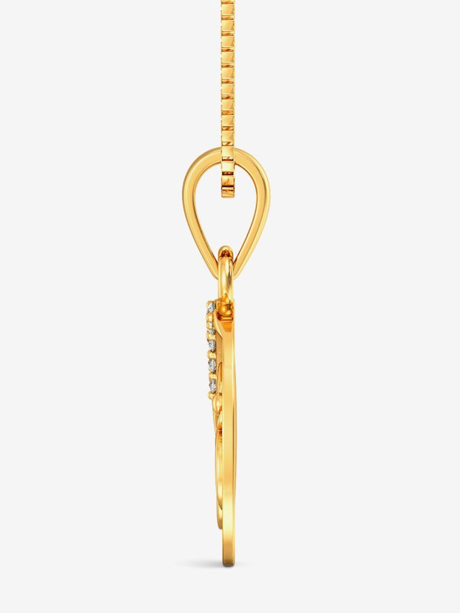 CKC Sacred Rudraksha Gold Pendant: Single Loop Elegance