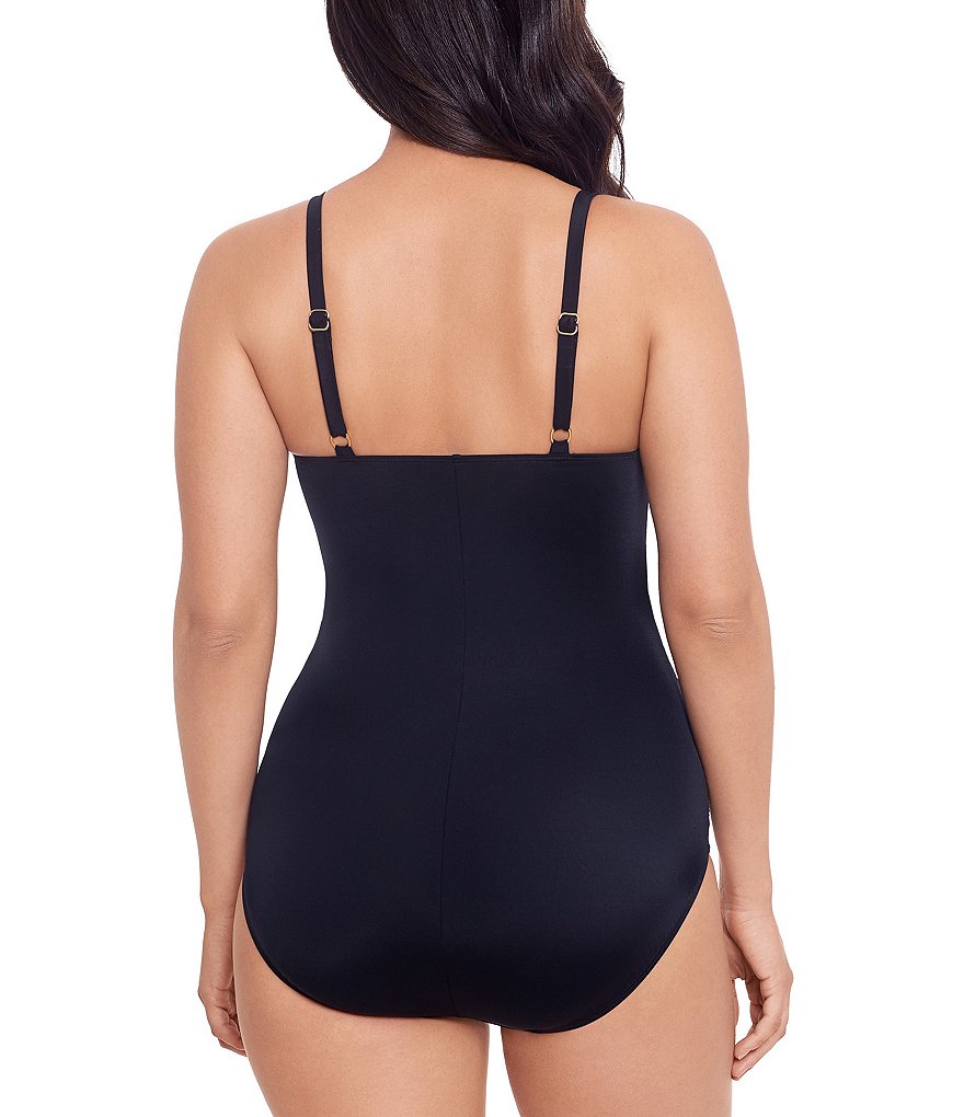 Reebok Our Zips Are Sealed Tummy Control One Piece Swimsuit
