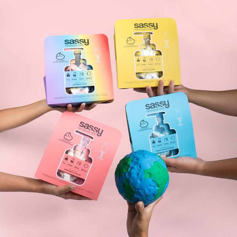 SASSY Refillable Foaming Handwash - Nourishing Scent of Mango & Coconut  - 0.5oz