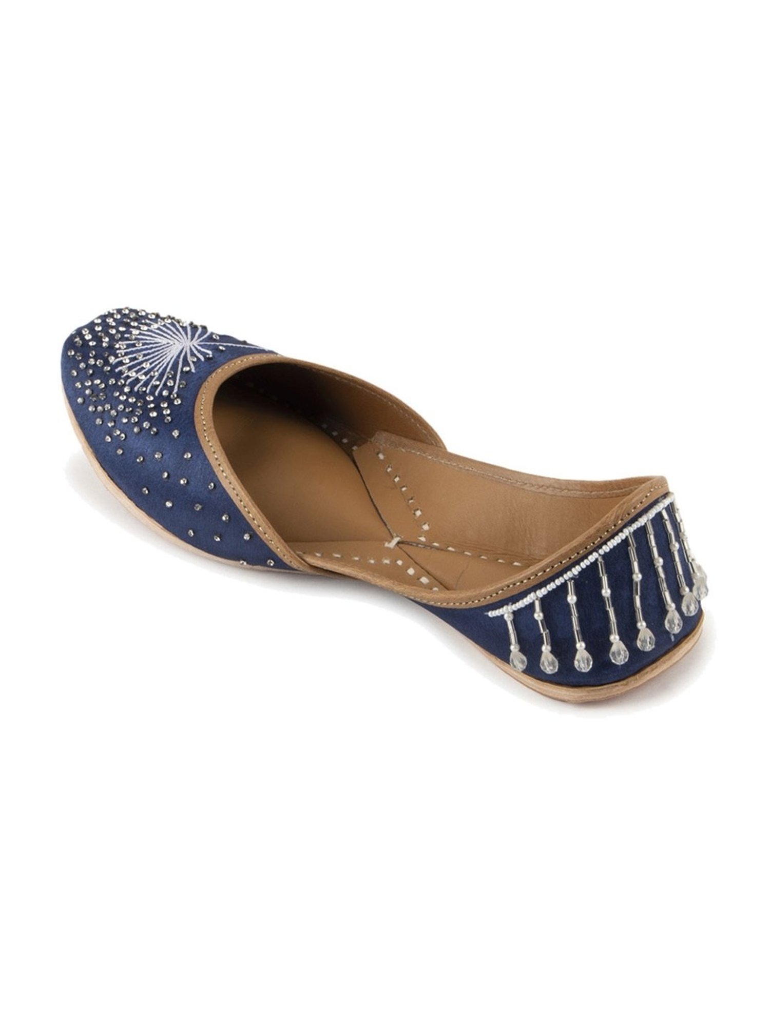 Glam Story Women's Blue Ethnic Juttis
