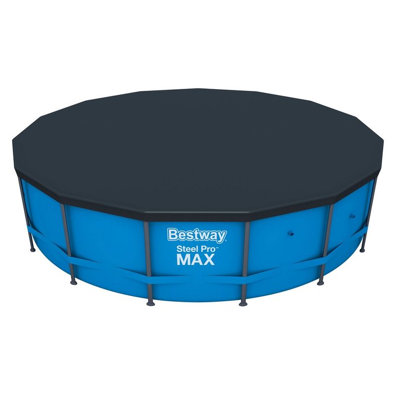 Flowclear 15 Foot Round Steel Pro MAXTM Above Ground Swimming Pool Cover, Black