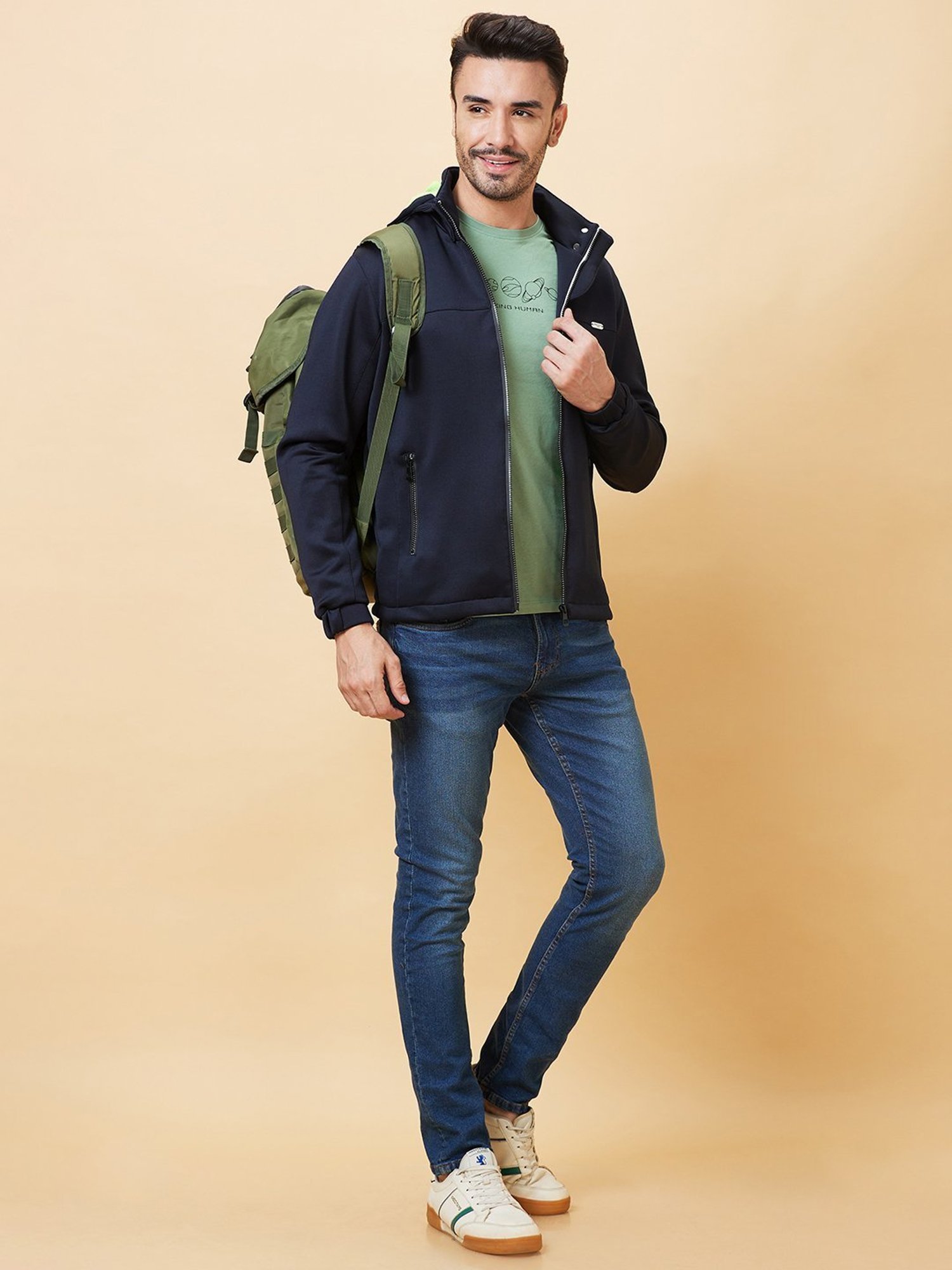 Hummel Blue Regular Fit Solid Jacket