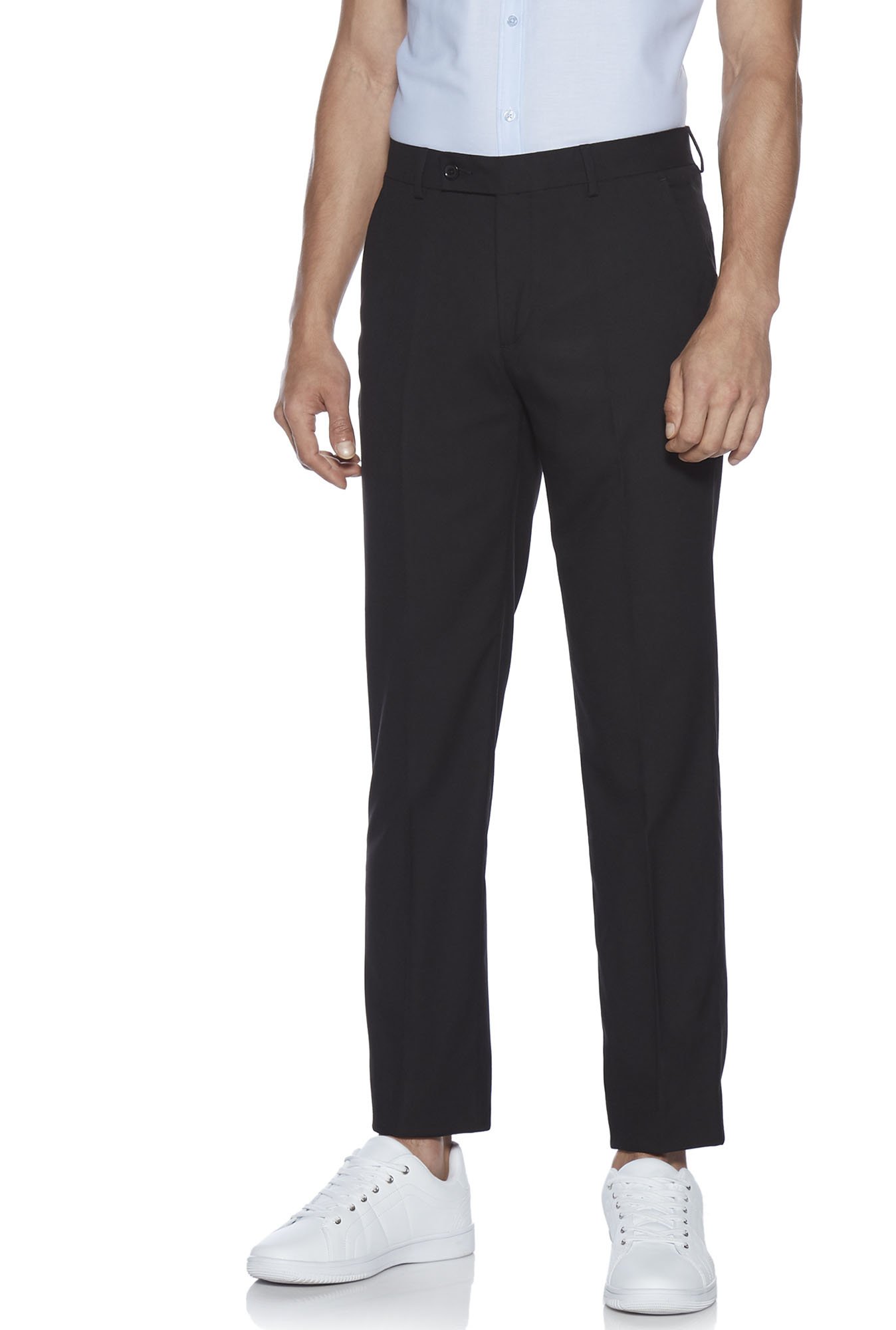 Arrow Navy Regular Fit Trousers