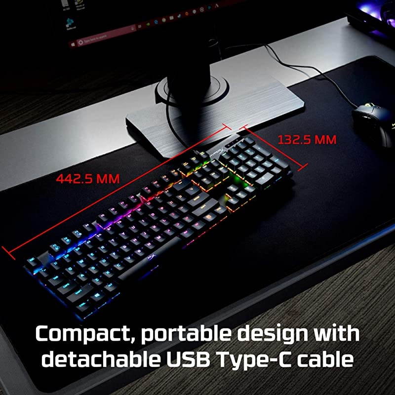Alloy Origins Mechanical Gaming Keyboard SoftwareControlled Light Macro Customization Compact Form Factor RGB LED Backlit Tactile  Aqua Switch
