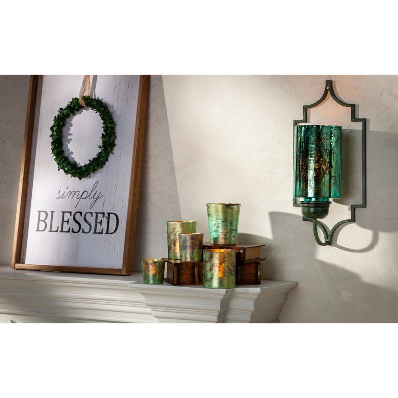 Lone Elm Studios Assorted Wreath Message Wall D'ecor with White Wood Background and Natural Wood Frame (Set of 2)