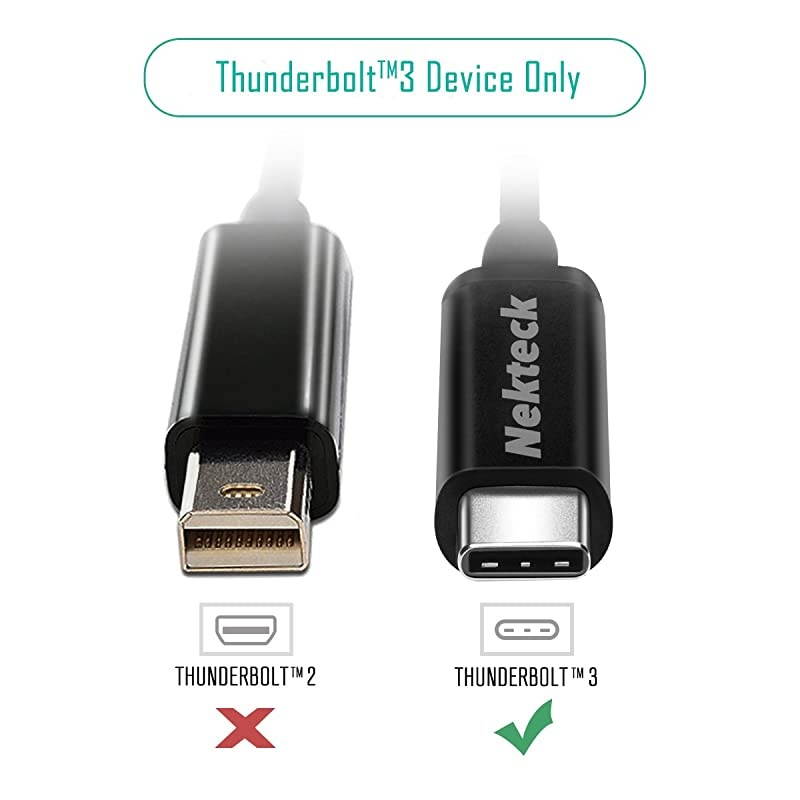 Certified Thunderbolt 3 to Dual 4K HDMI Adapter Converter for Mac and Windows Systems Support Up to Two UHD 4K 60Hz Displays USBC is NOT Supported