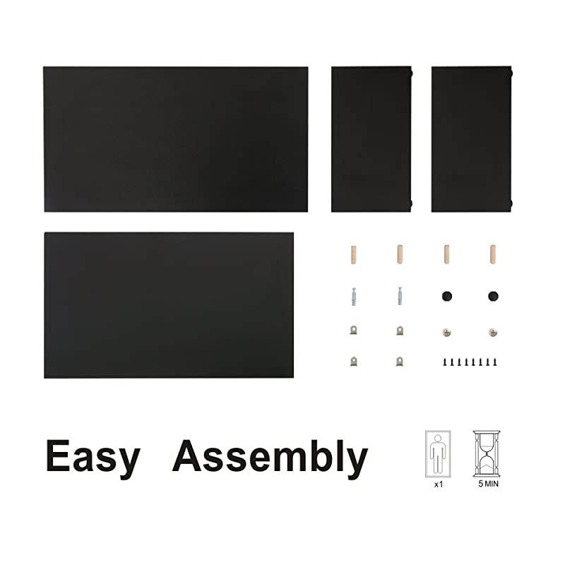 Computer Monitor Stand Clamp Desk TV Shelf Risers 16.7 inch 2 Tiers Monitor Stand Save Space Black