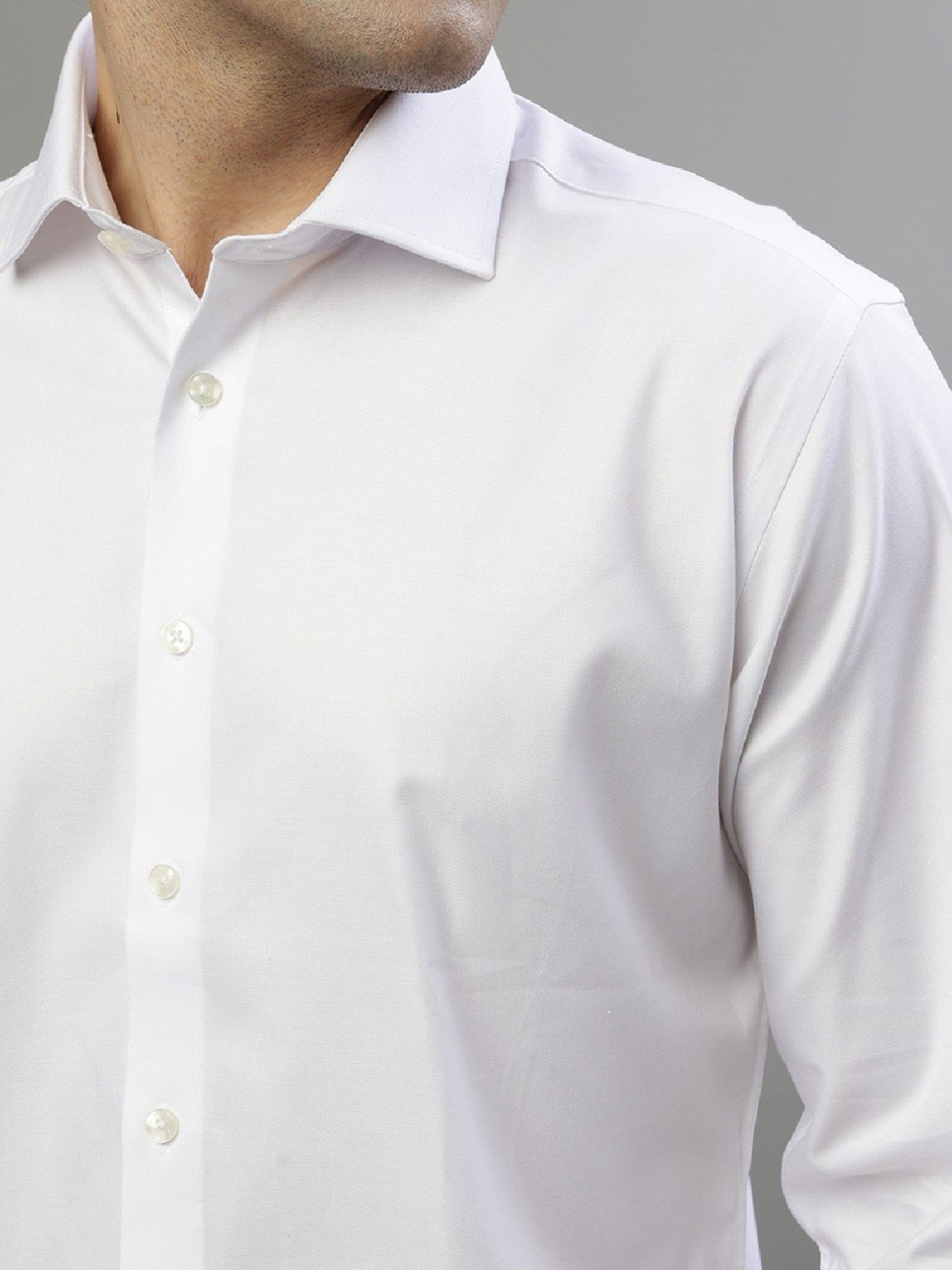 Bruun & Stengade White Cotton Slim Fit Shirt