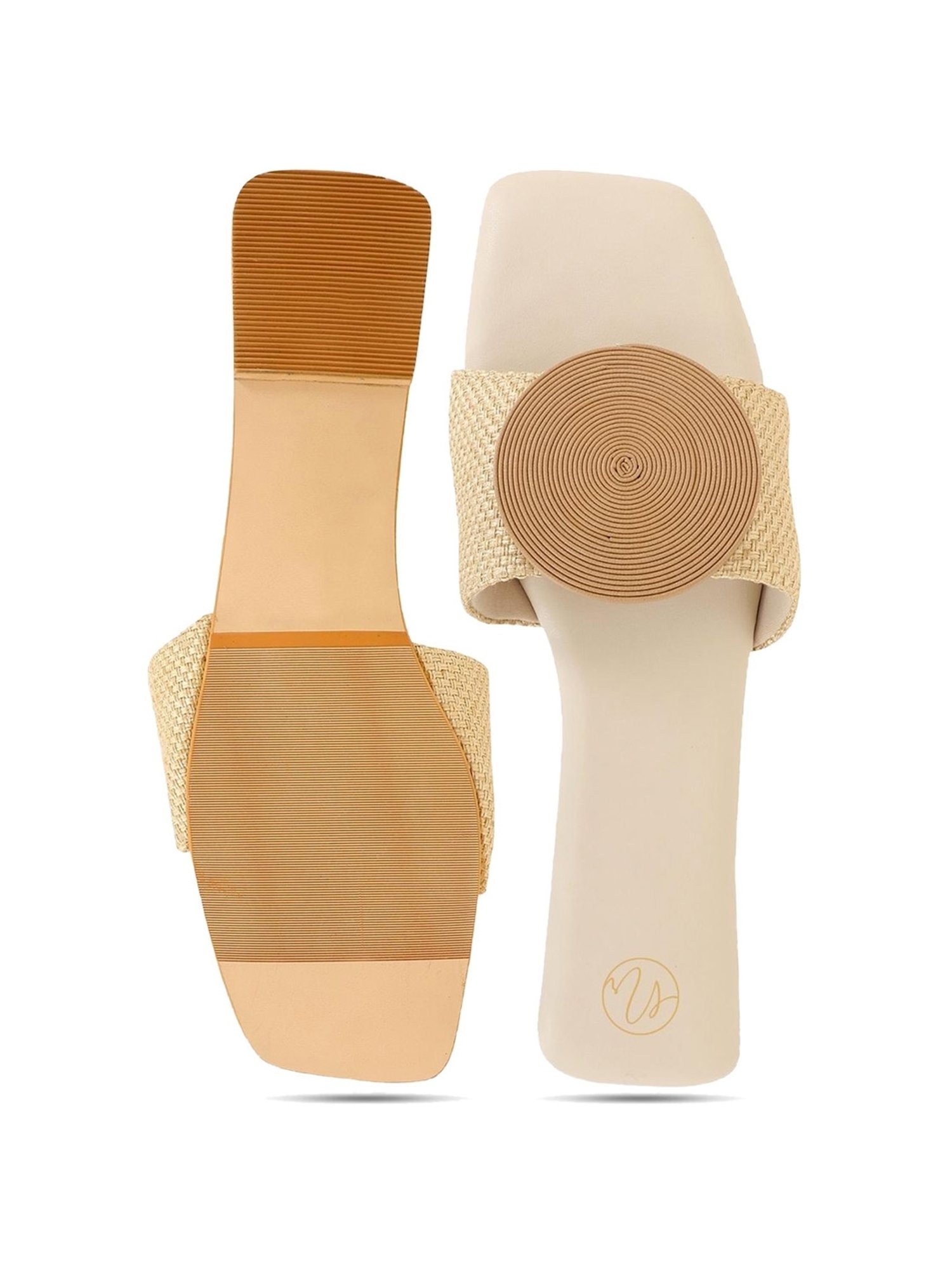 NR by Nidhi Rathi Women's Beige Casual Sandals